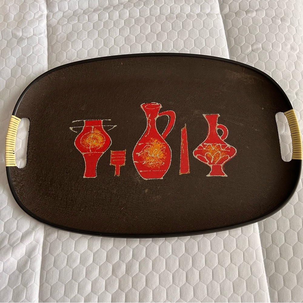 “SOLD” VINTAGE JAPAN MID CENTURY 1960’s OVAL SERVING TRAY
